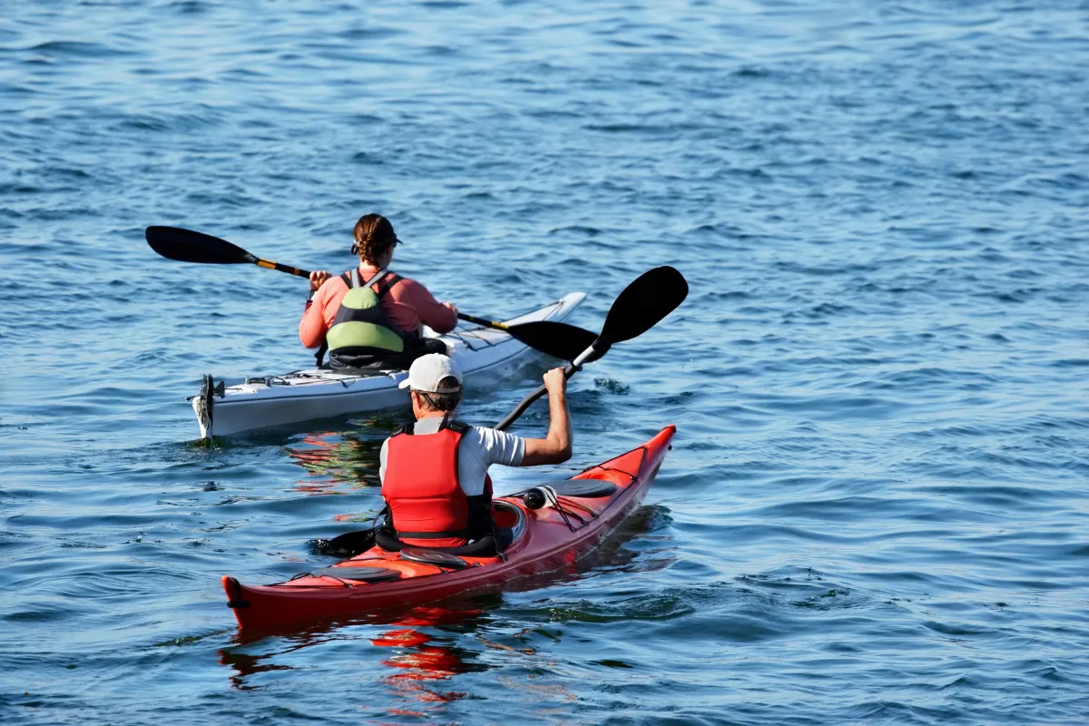Rutas en kayak por la costa de Barcelona, desde dónde salir y qué esperar