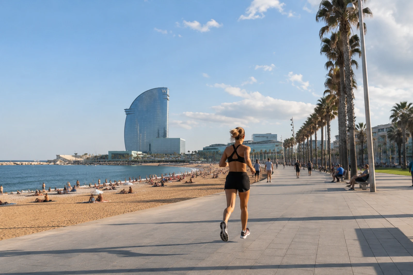 Correr junto al mar en Barcelona, rutas